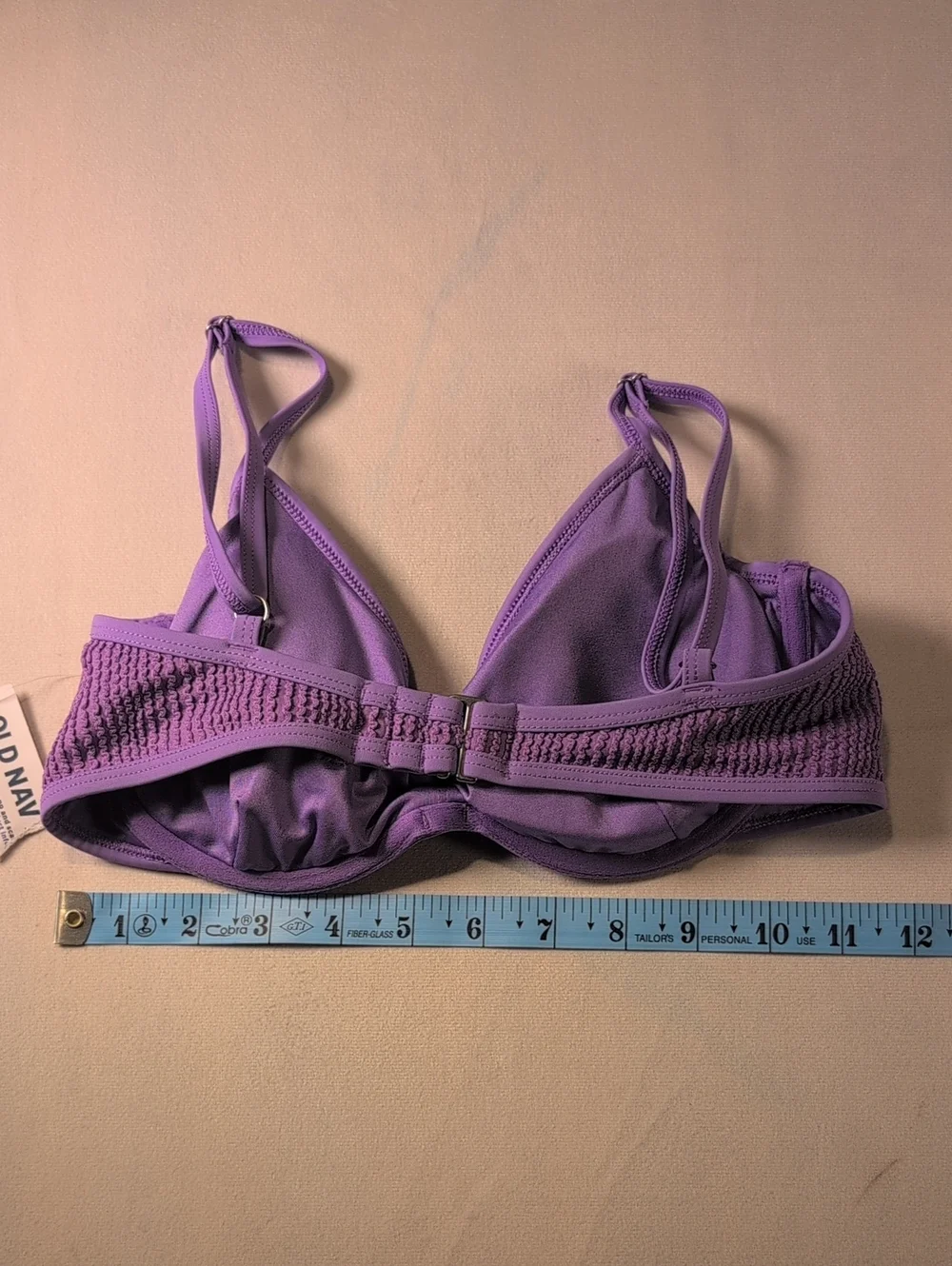Old Navy Purple Textured Bikini Top with Underwire Size Small